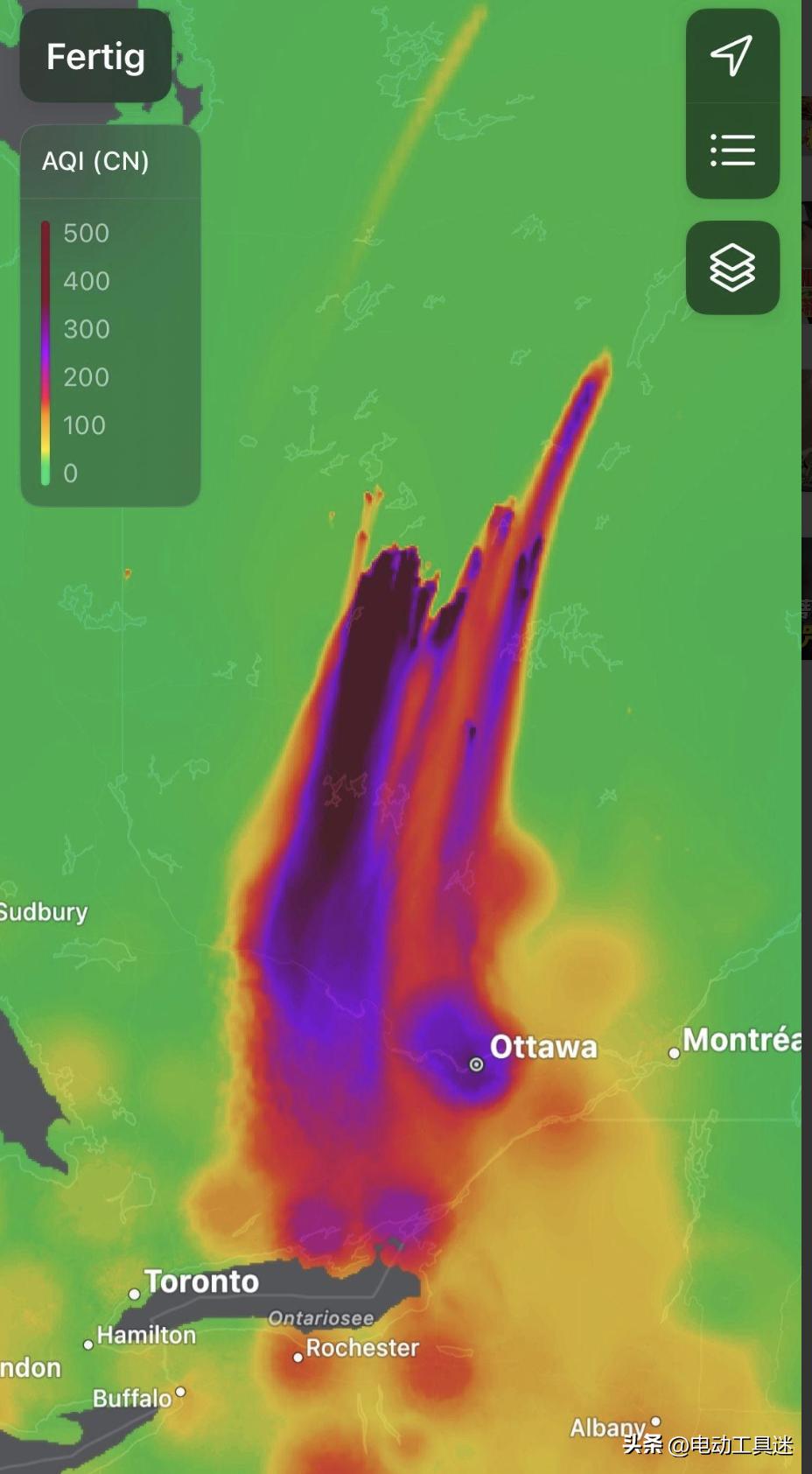 加拿大山火烟雾最新消息,加拿大山火浓烟吹到美国事件