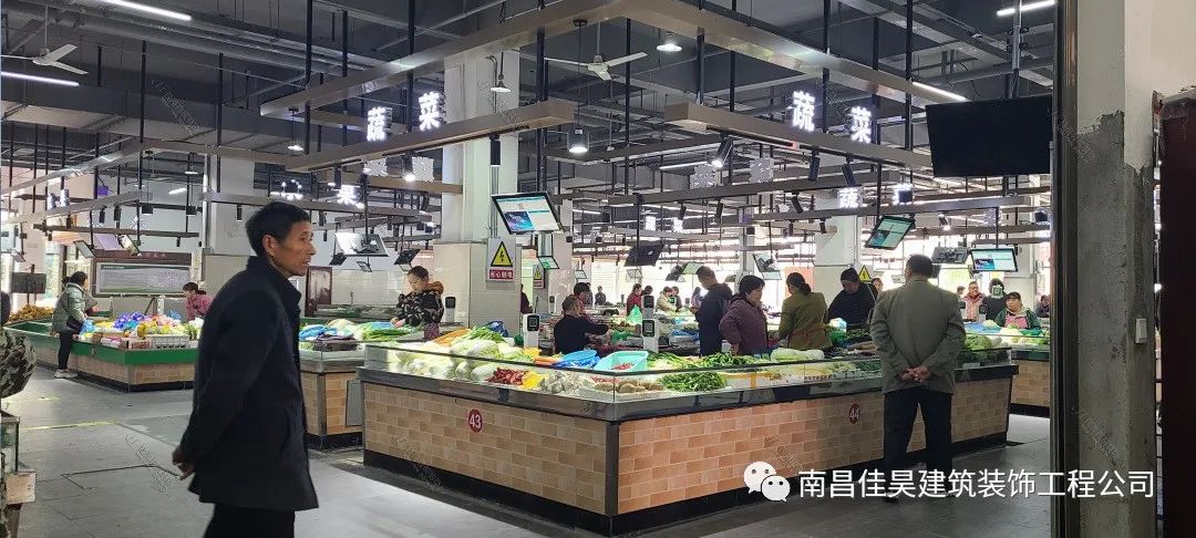 农贸市场设计案例效果图价格,五星级农贸市场设计图