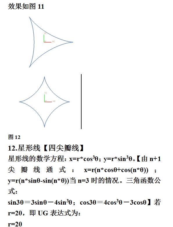 最全ug曲线表达式大全,如何理解ug规律曲线的方程表达式