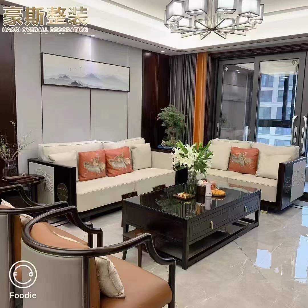 豪斯整装碳晶岩板,豪斯集成板新中式风格