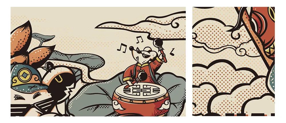 国潮风海报创意设计,国潮插画手绘初学者入门教程