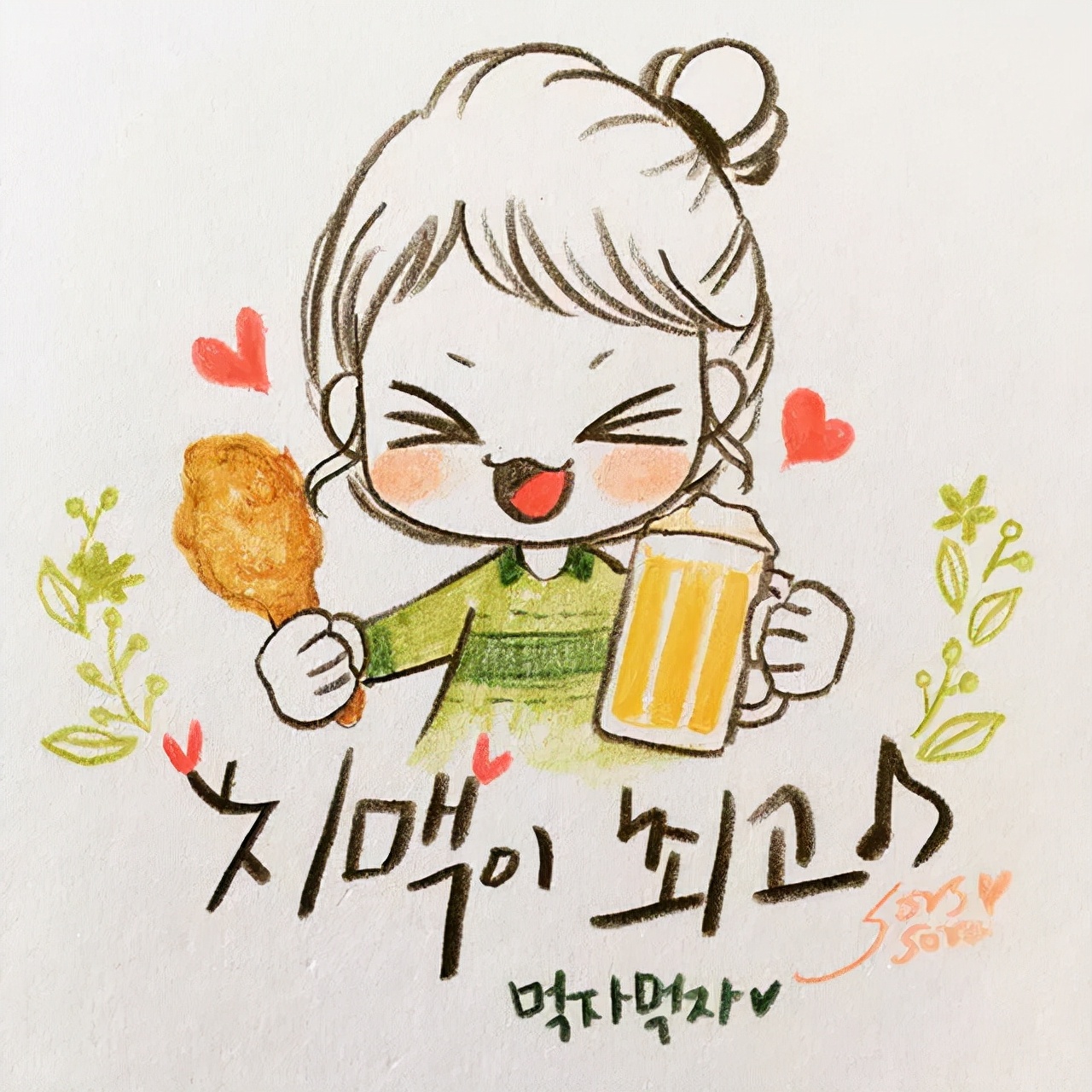 彩铅绘画7-15岁简笔画可爱又简单,可爱彩铅简笔画简单的少女