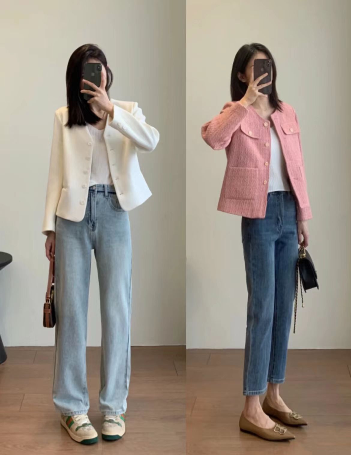 早春穿搭离不开的青春粉色,秋冬高级感粉色系穿搭小个子