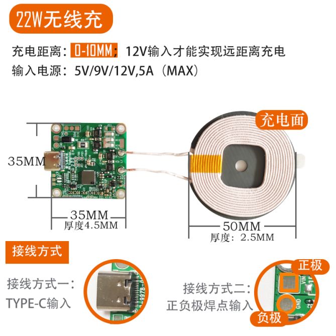 景飞鸿科技家用无线充模组JFH-PWC-TX036使用说明书
