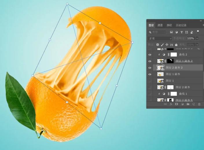 ps创意橙子制作教程,ps人脸与花创意合成