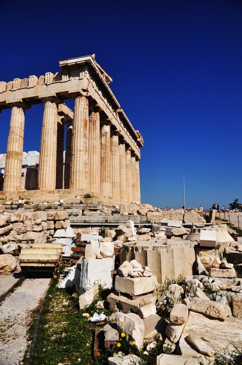 希腊罗马柱式巴特农神庙,希腊雅典的巴特农神庙