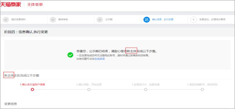 天猫主体变更标准是什么,天猫主体变更的流程