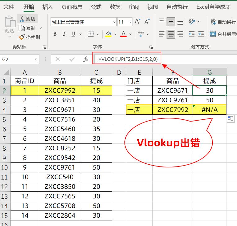 vlookup公式正确但是结果错误,vlookup公式正确但显示错误