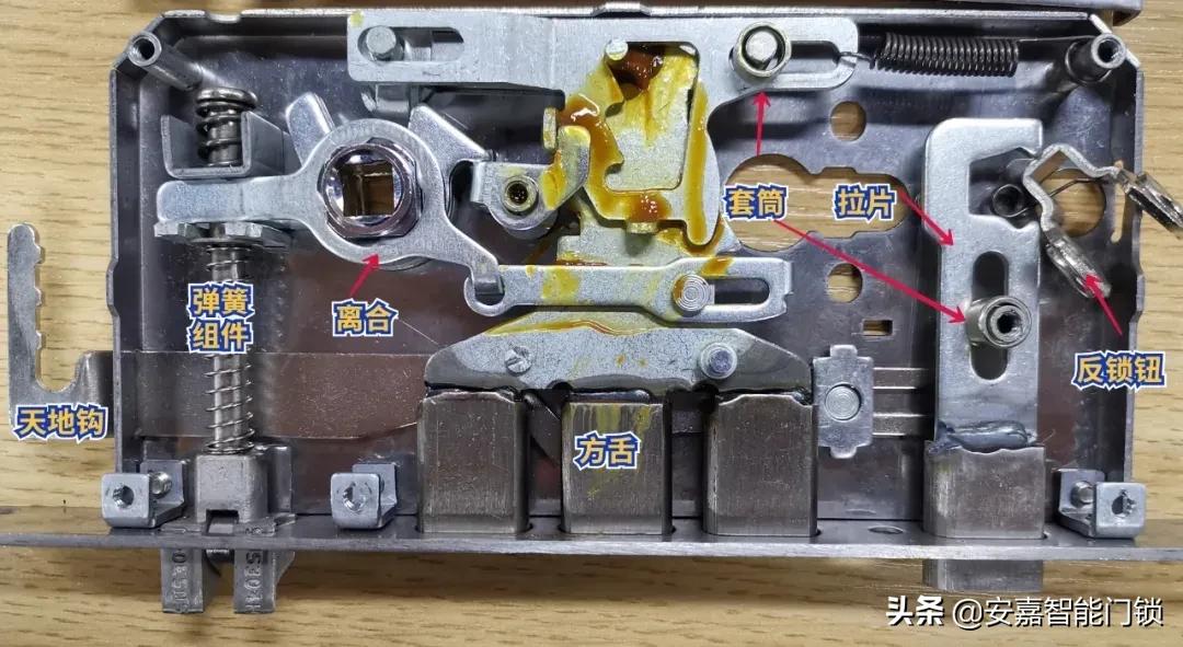 智能锁内置离合锁体内部结构,智能锁锁体是什么样