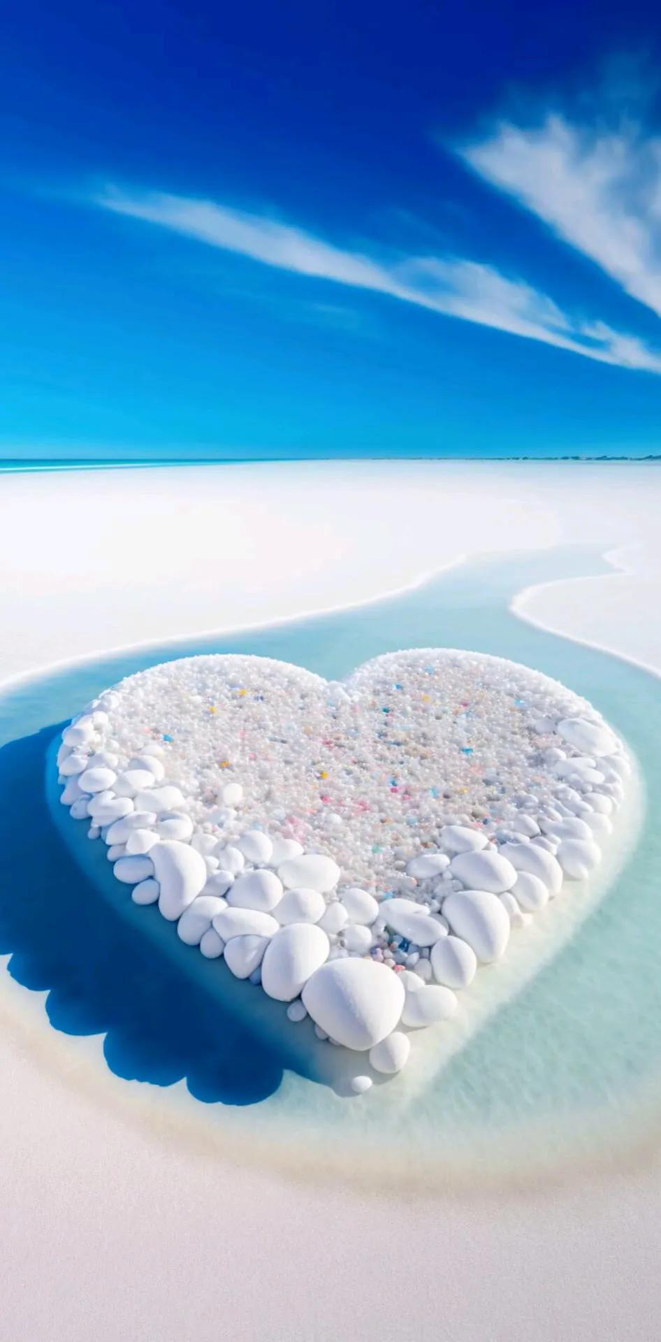 唯美心形壁纸高清图文,唯美爱心壁纸图片大全