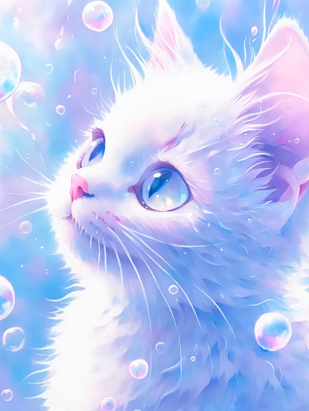 猫咪高清壁纸4k全屏60帧,萌萌哒粉色花篮里的猫咪图片壁纸