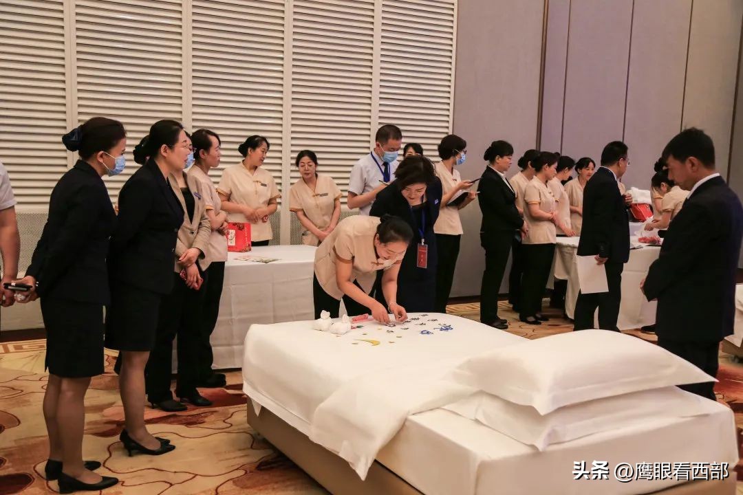 平凉广成大酒店举办餐饮、客房服务员“岗位赛马”活动