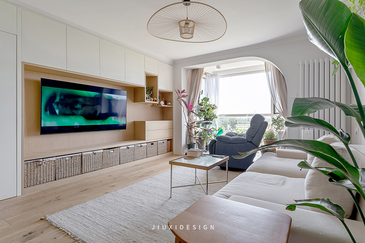 130㎡原木自然系，他家厨房里还有咖啡角，简直太香了