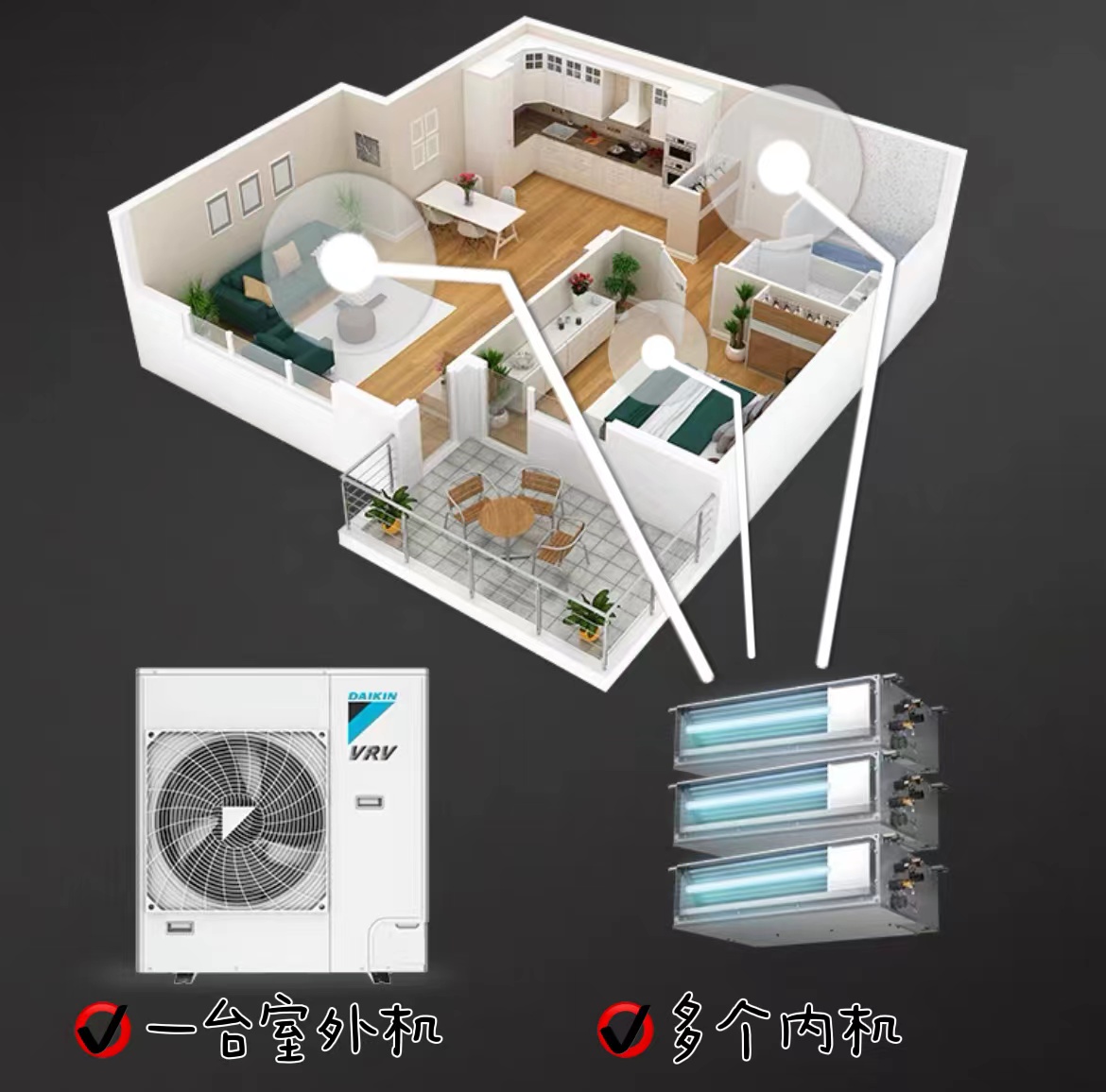 为什么风管机壁挂式空调贵得多,风管机空调为啥制冷差