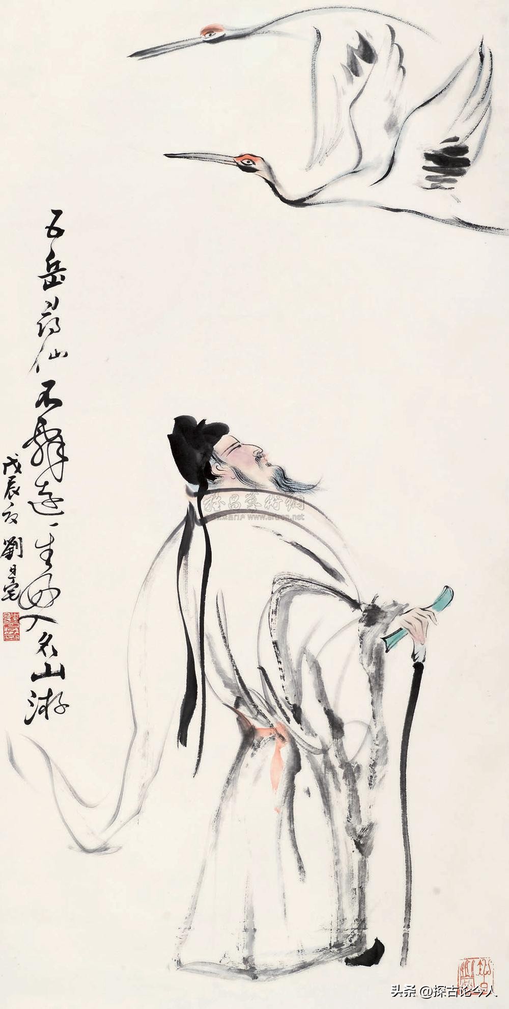 探寻李白诗歌中的意象表达,李白人物写实速写画