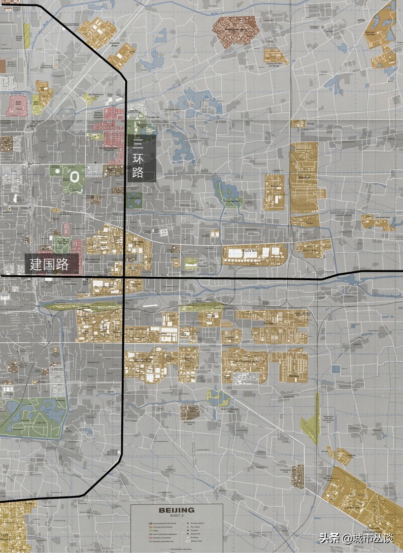 北京城俯瞰图的历史变化,看北京城全景的位置