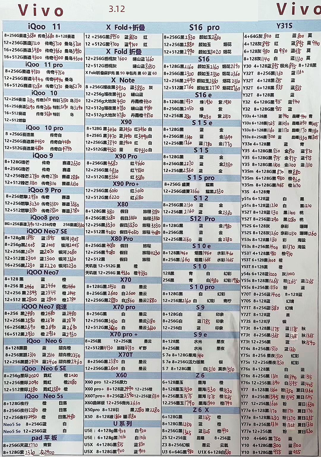 2023年12月手机批发价格一览表,深圳华强北2023年手机7月份报价表