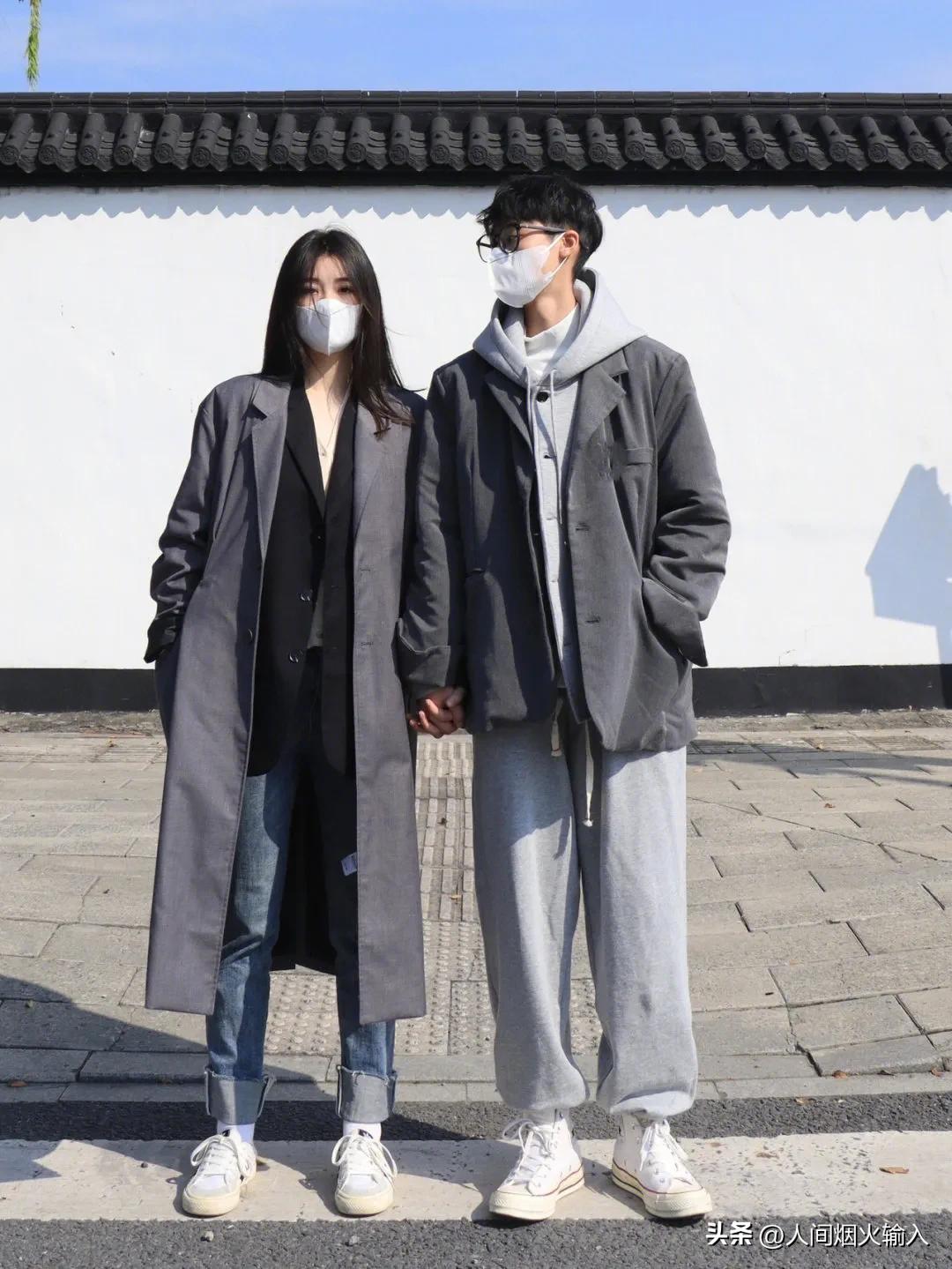 情侣穿搭秋冬小众高级,棒球服两面穿情侣款秋冬季