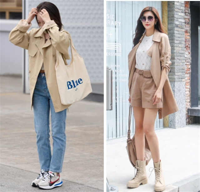 春天一件短风衣的搭配开衫,春天风衣里面搭配什么衣服学生
