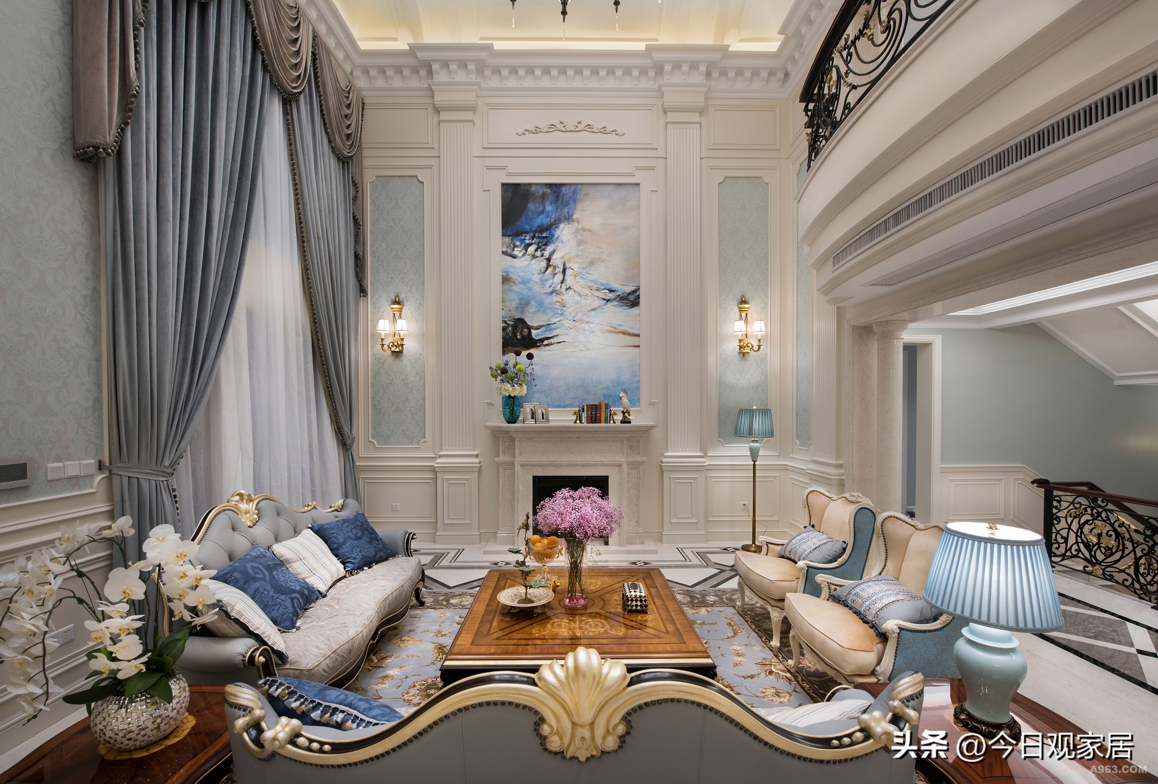 欧式大气样板房装修效果,简欧式装修风格样板房图片