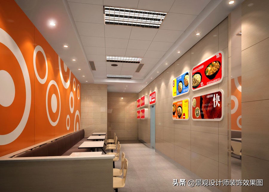 快餐厅设计图纸,快餐厅设计案例效果图