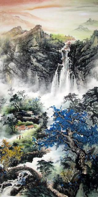 中国山水画名家作品欣赏书,清代山水画名家作品集一册