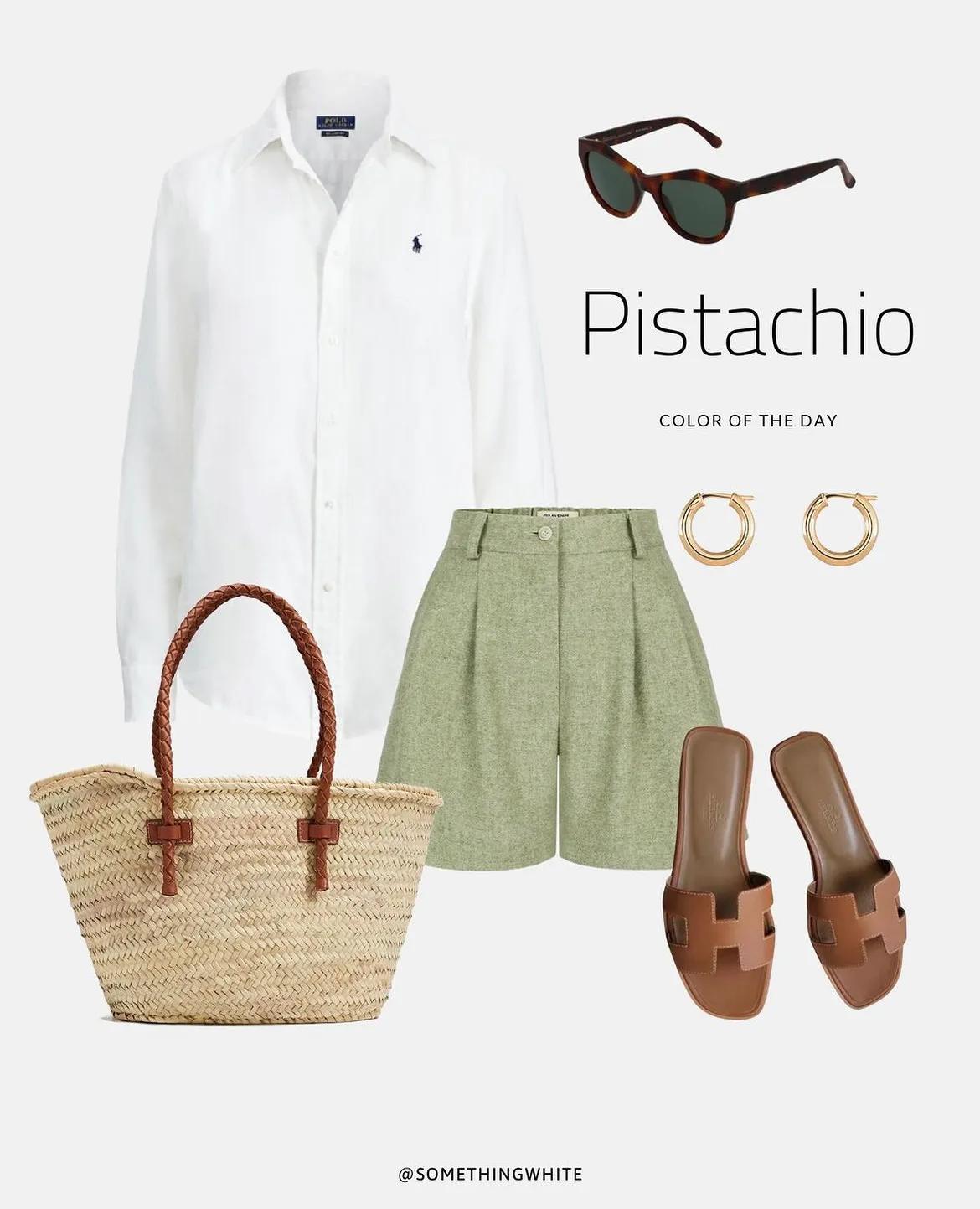 开心果色衣服穿搭,开心果色衣服搭配