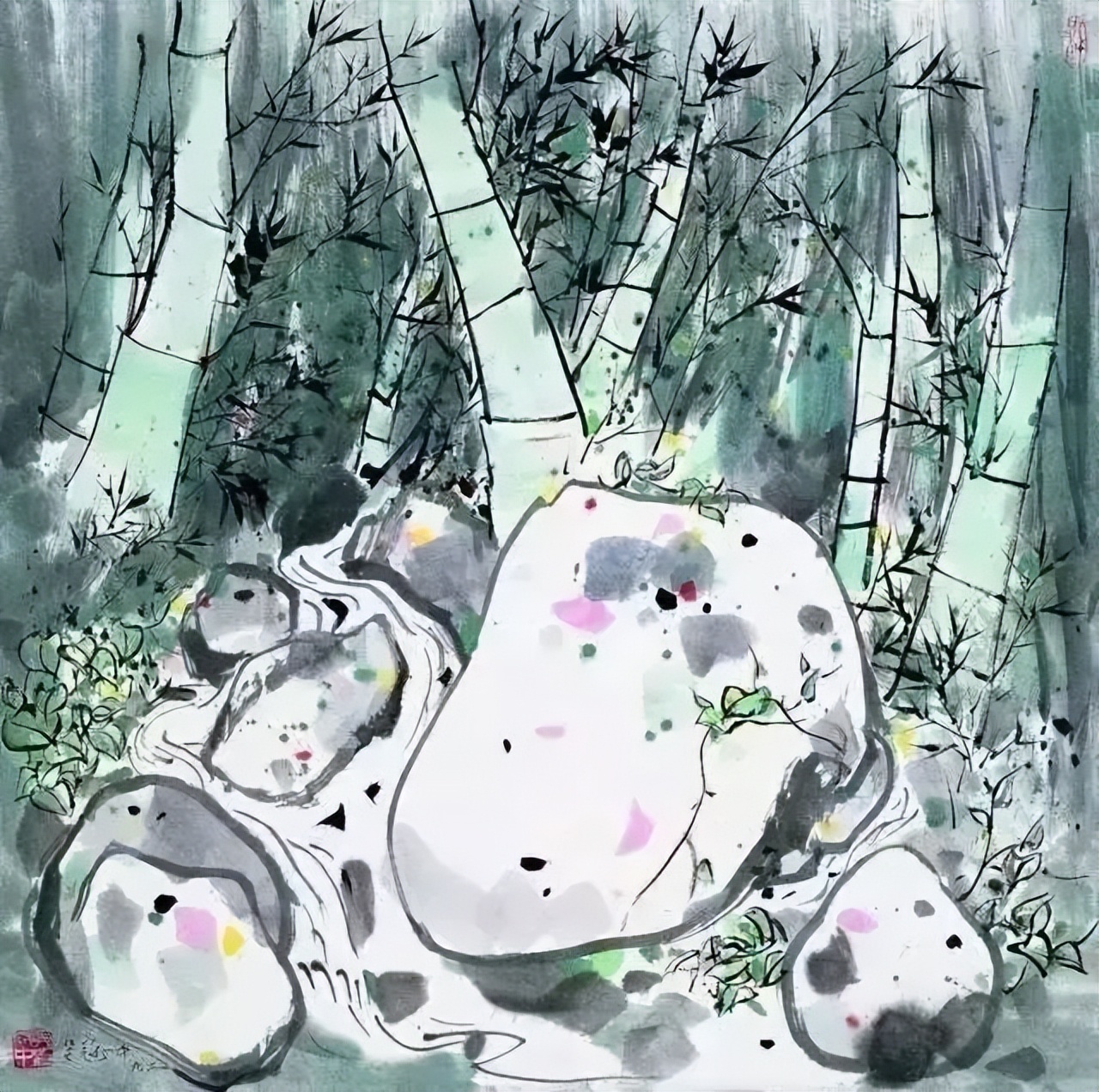 画画难画,吴冠中的竹画作品欣赏