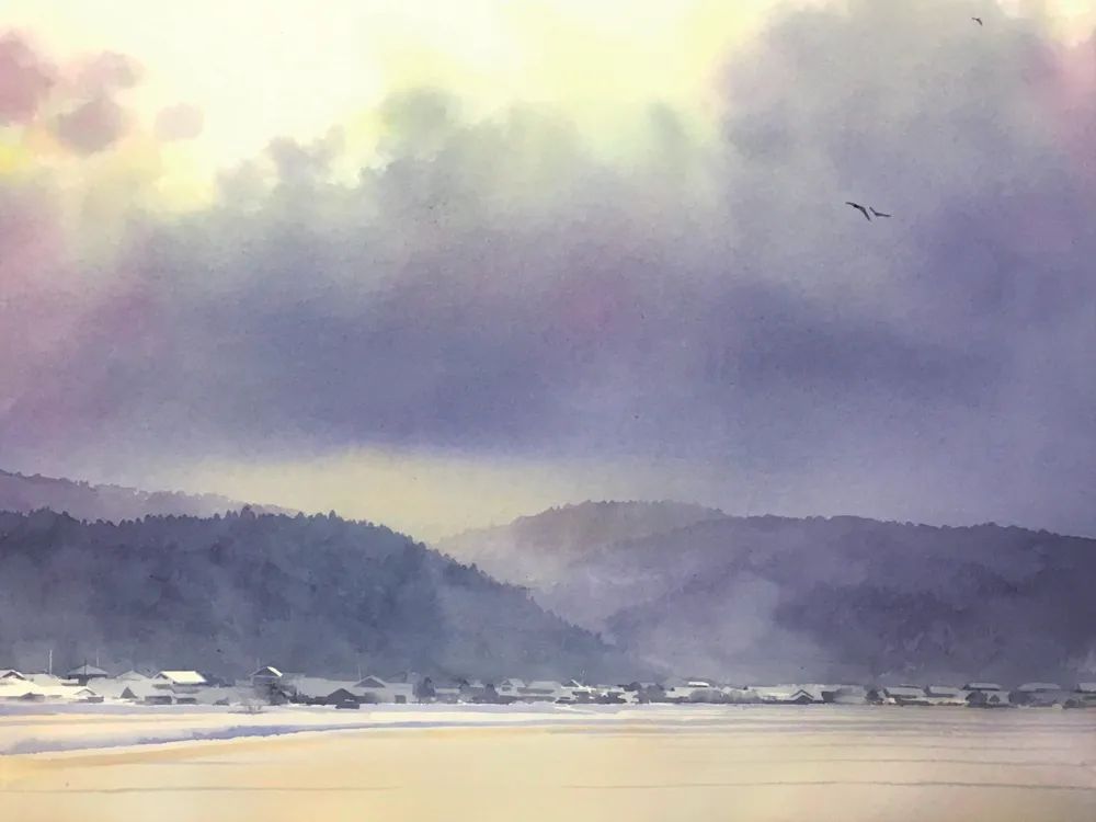 这组水彩风景清新而明亮,充满仙气的水彩世界