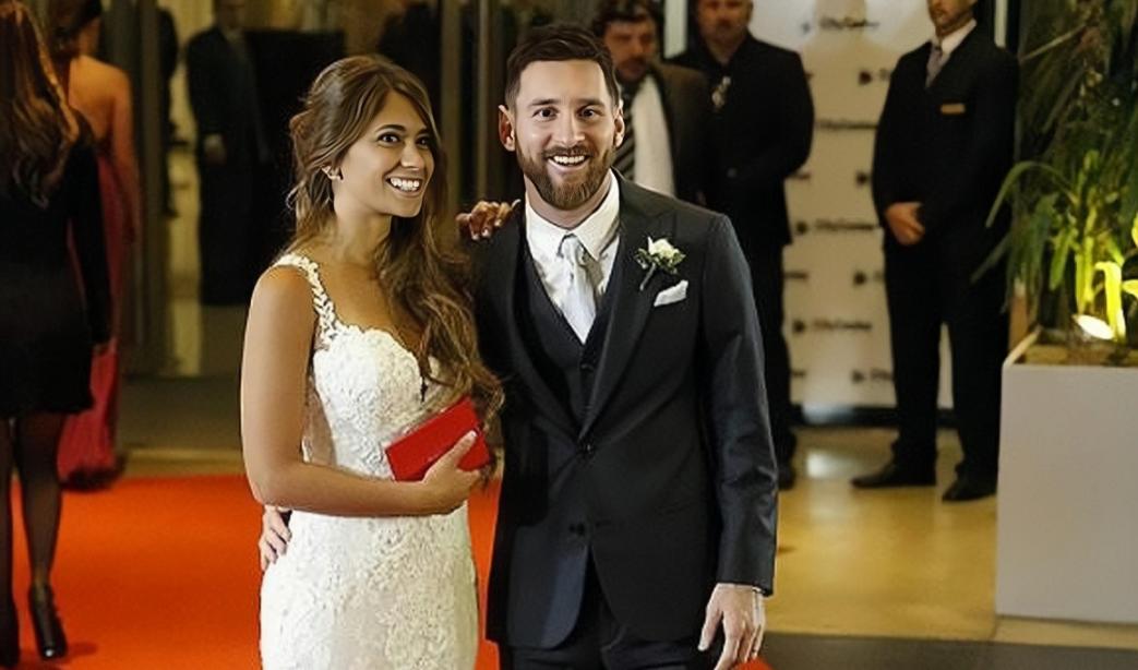 梅西与安东内拉步入婚姻殿堂,梅西情侣装