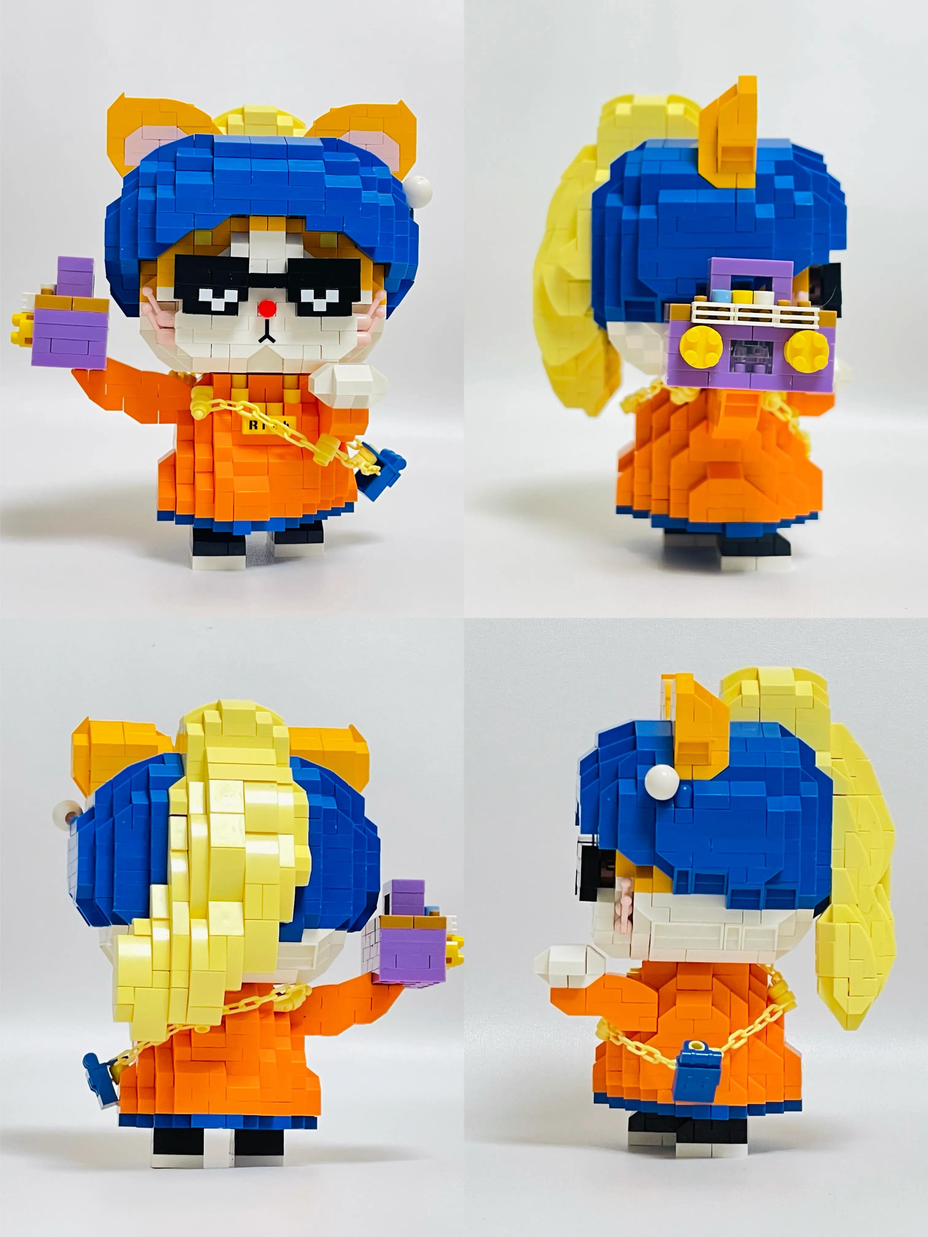 loz小颗粒积木,loz戴珍珠耳环的喵解析