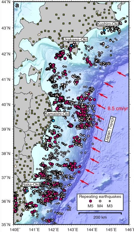 北海道俯冲带发震区的规模，对破裂区地质的层次结构有什么影响？