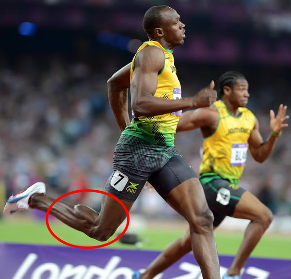 泰森和博尔特的肌肉,泰森的脖子博尔特的小腿