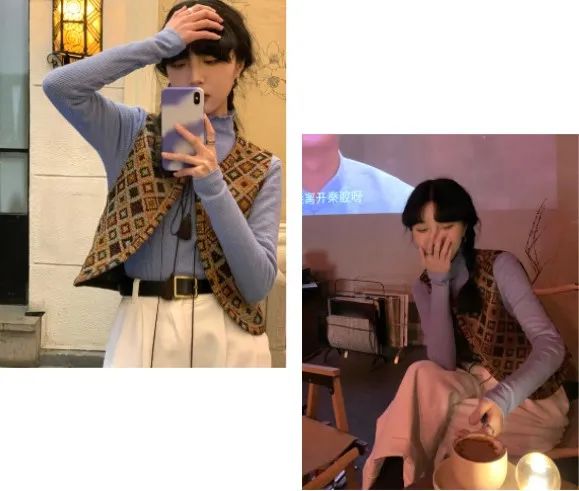 针织马甲棉麻衬衫,针织马甲衬衫下面怎么搭