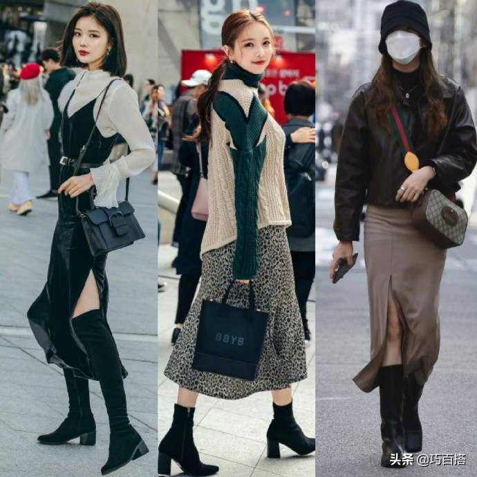 韩国街拍女人漂亮的穿搭,韩国素人街拍