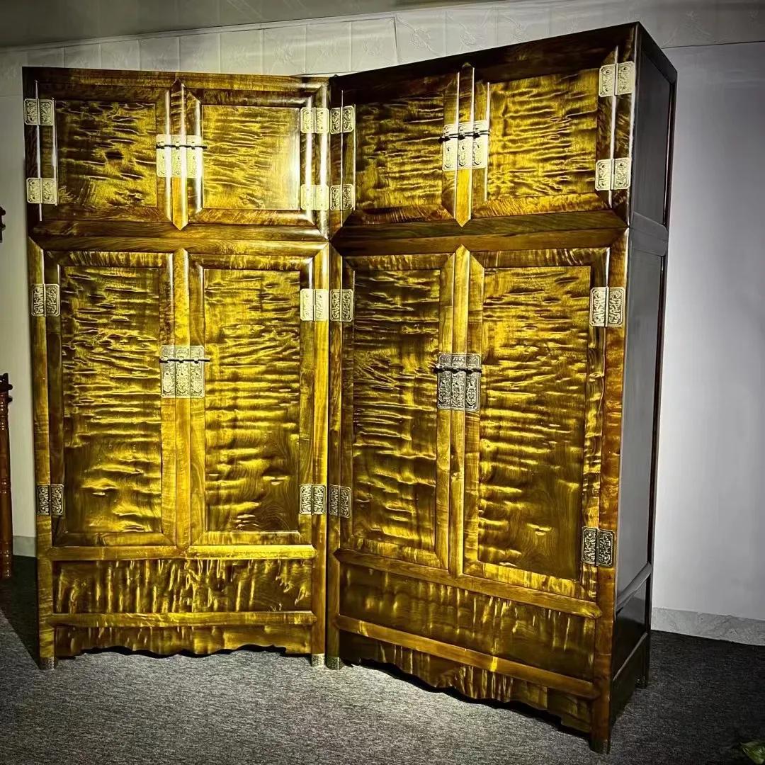 乌木金丝楠实木顶箱柜价格,金丝楠乌木特殊纹理面板