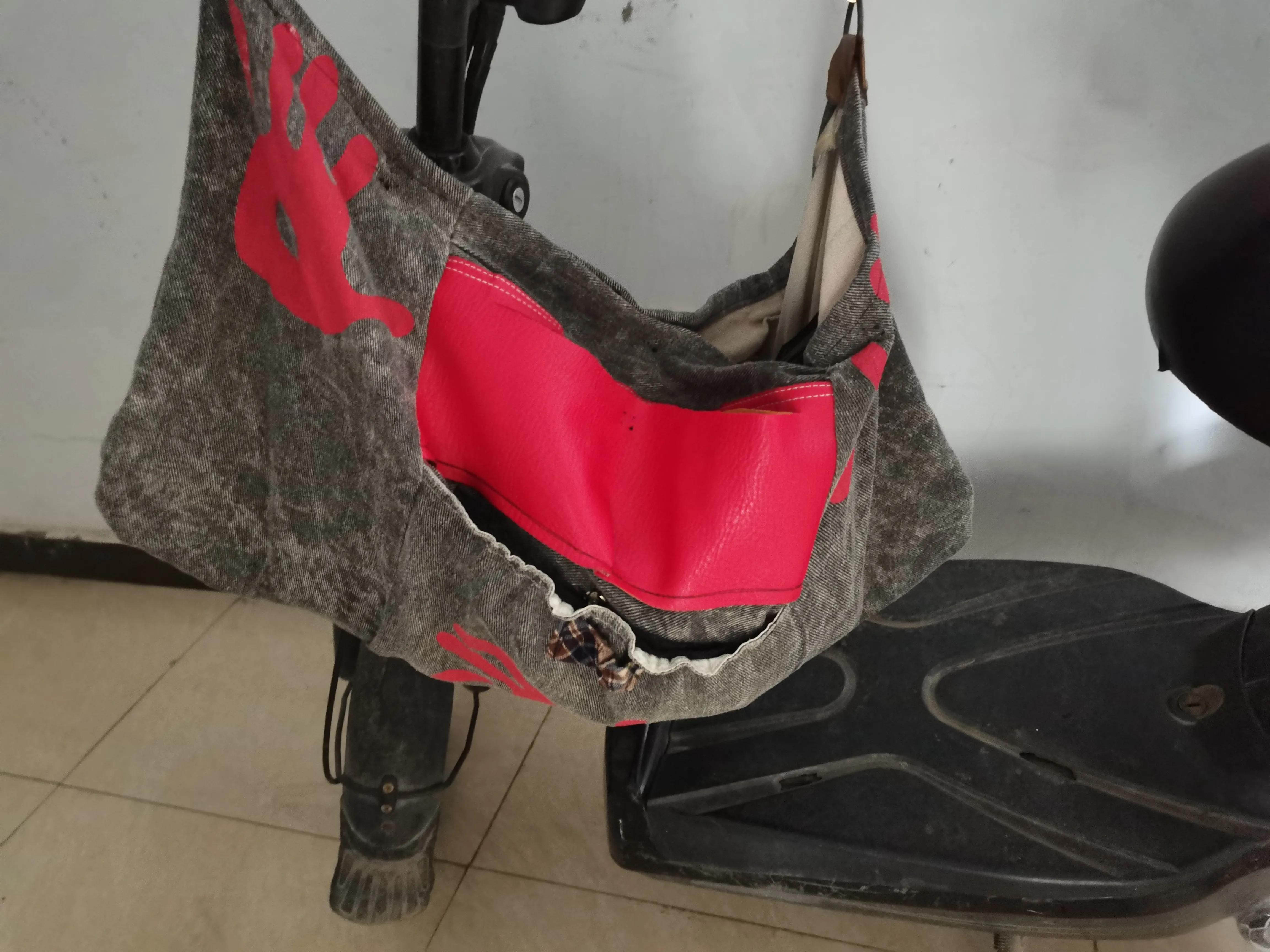 闲置包包改造收纳,闲置牛仔裤改造包包