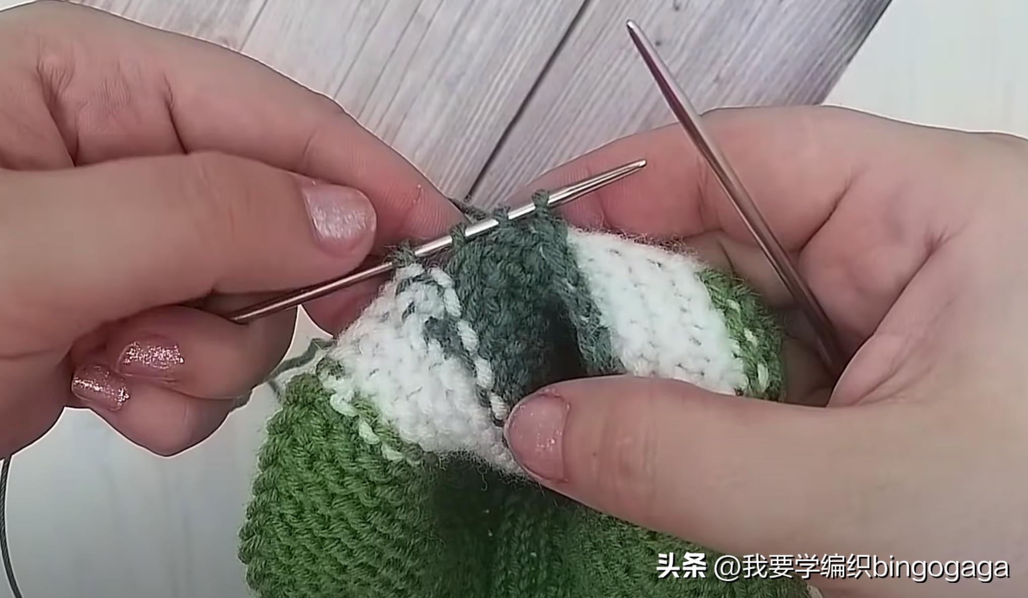 一片式毛线袜的织法,一片式织袜子