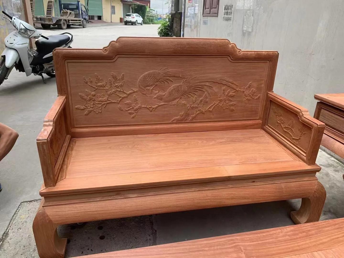 缅甸花梨大果紫檀宝座沙发组合,缅甸花梨生胚宝座六件套沙发