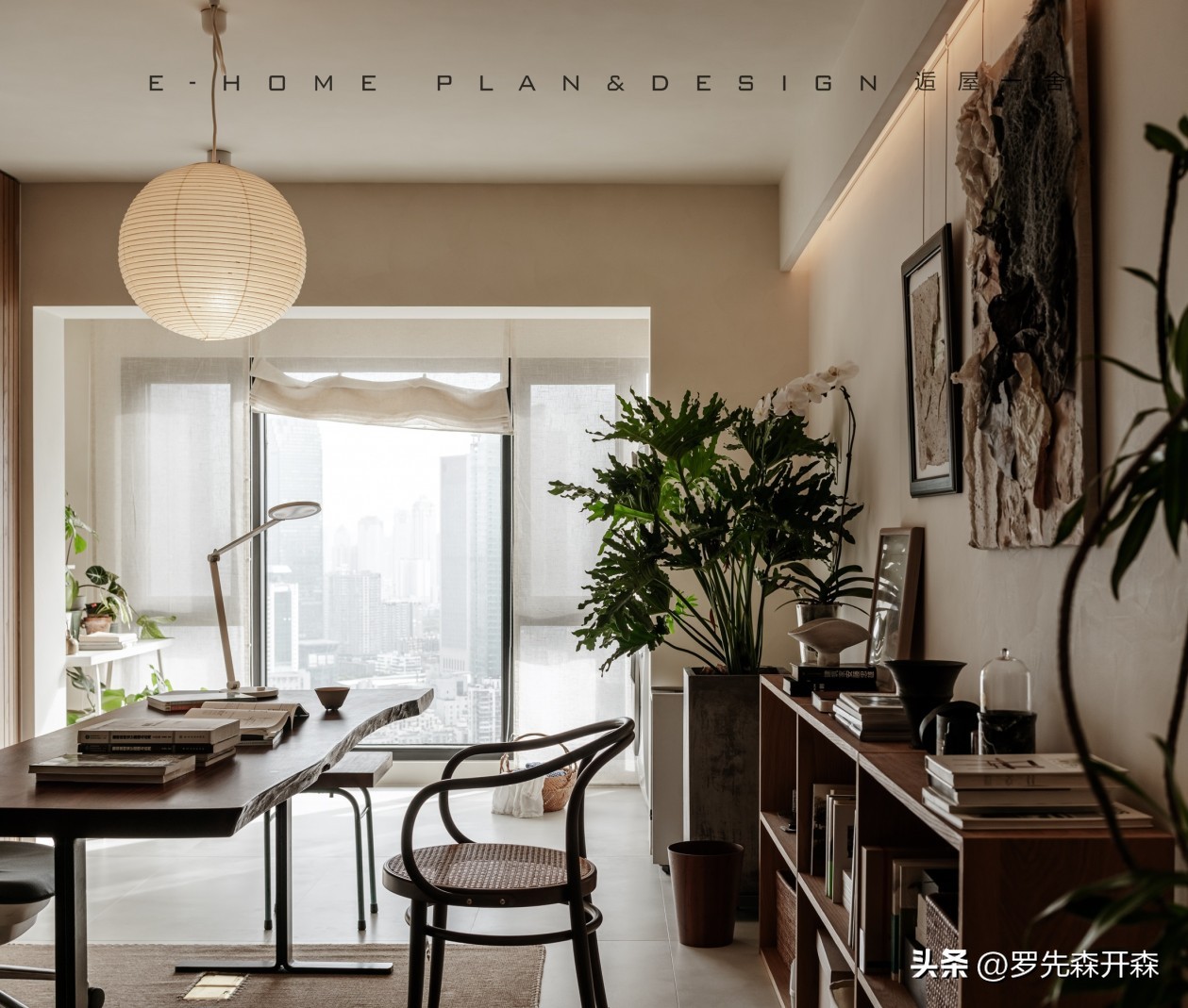 一人居简约卧室效果图,客厅装成卧室书房