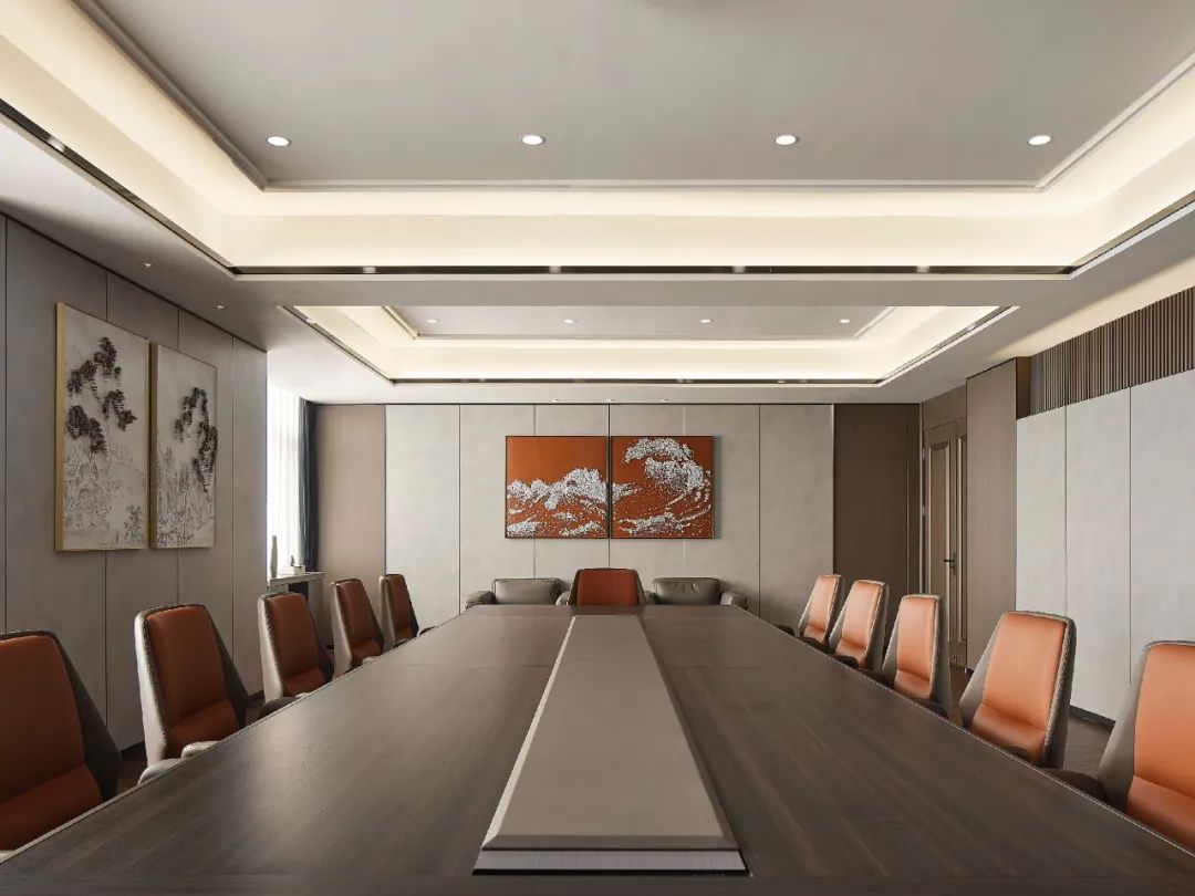 弧形极简高端办公室设计,时尚潮流办公室空间设计