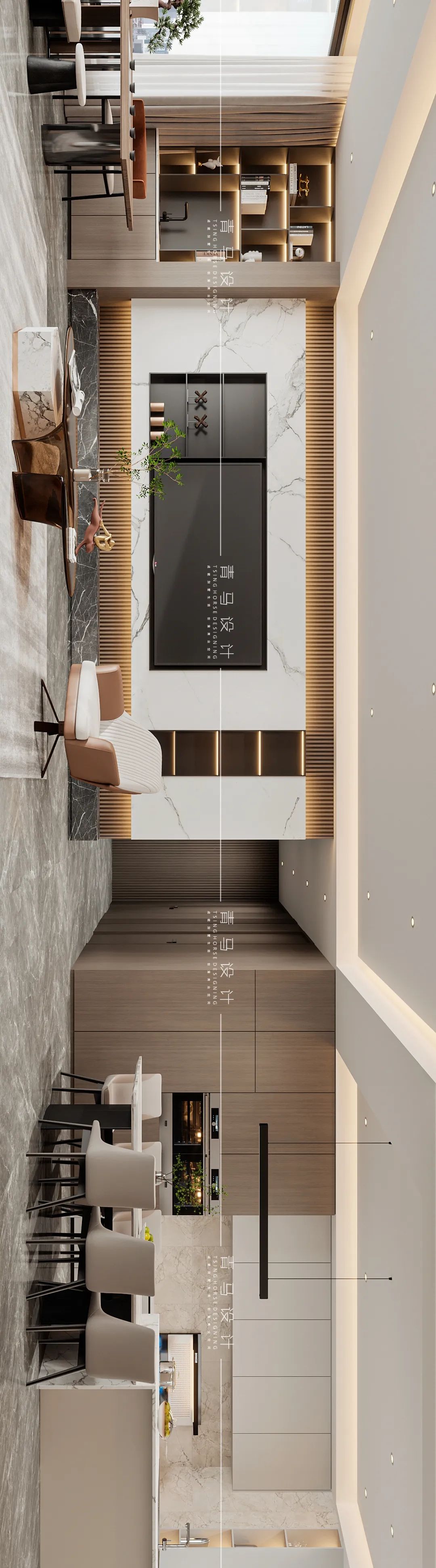 彭家坪龙湖景粼天著大平层样板间,龙湖景粼天序165大平层