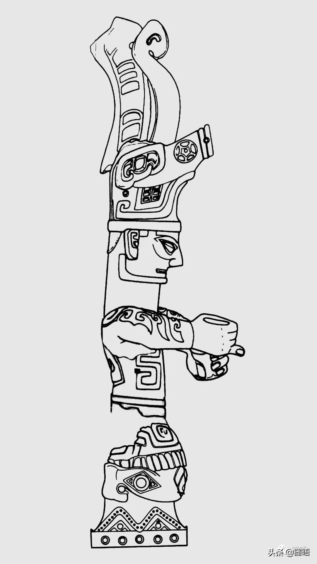 三星堆造型介绍,三星堆扁头