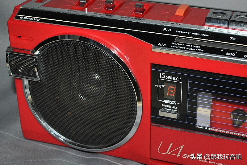 SANYOMR-U4SF红色便携式收录机盒式磁带*放播**器