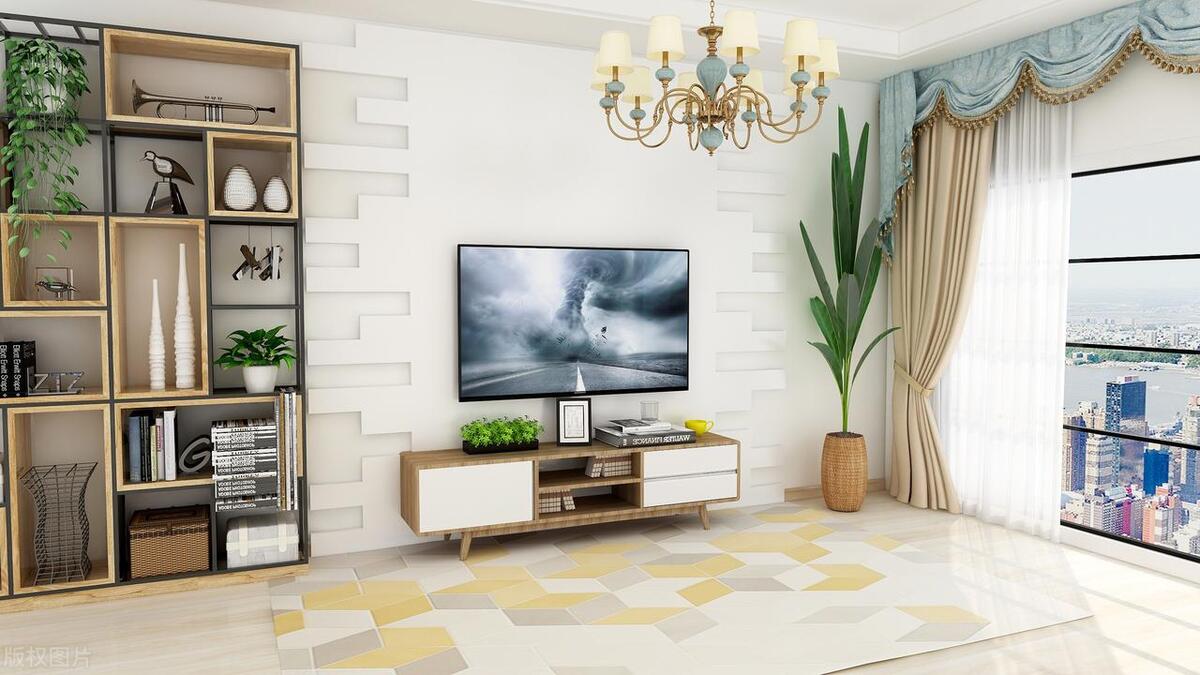 5米2的电视墙配多长的电视柜,5米电视墙搭配多长落地电视柜