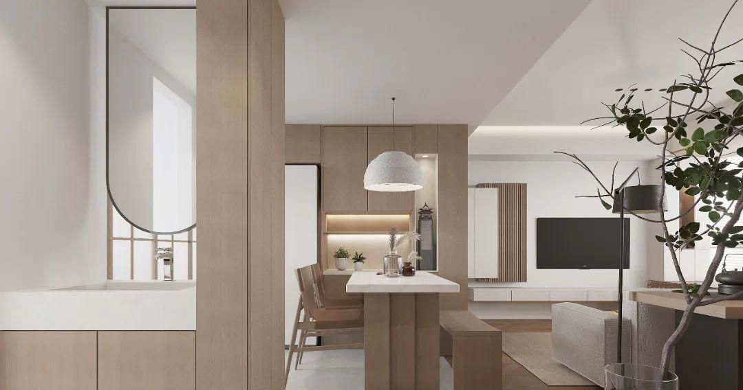 小三室2022装修风格现代简约轻奢,大平层装修风格大全2022新款