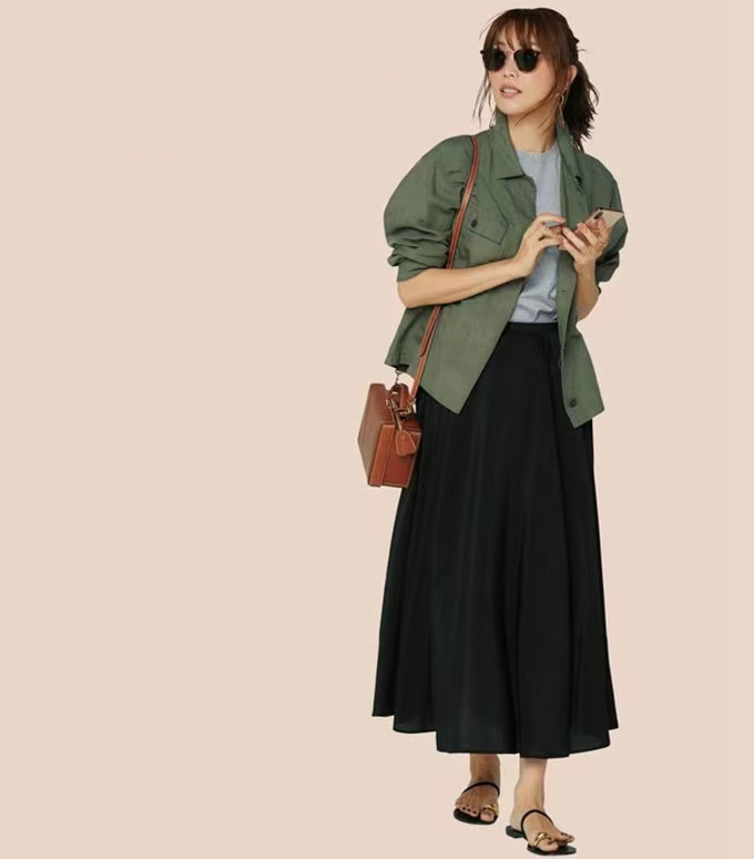 半裙穿搭参考,一件下身半裙搞定多种风格穿搭