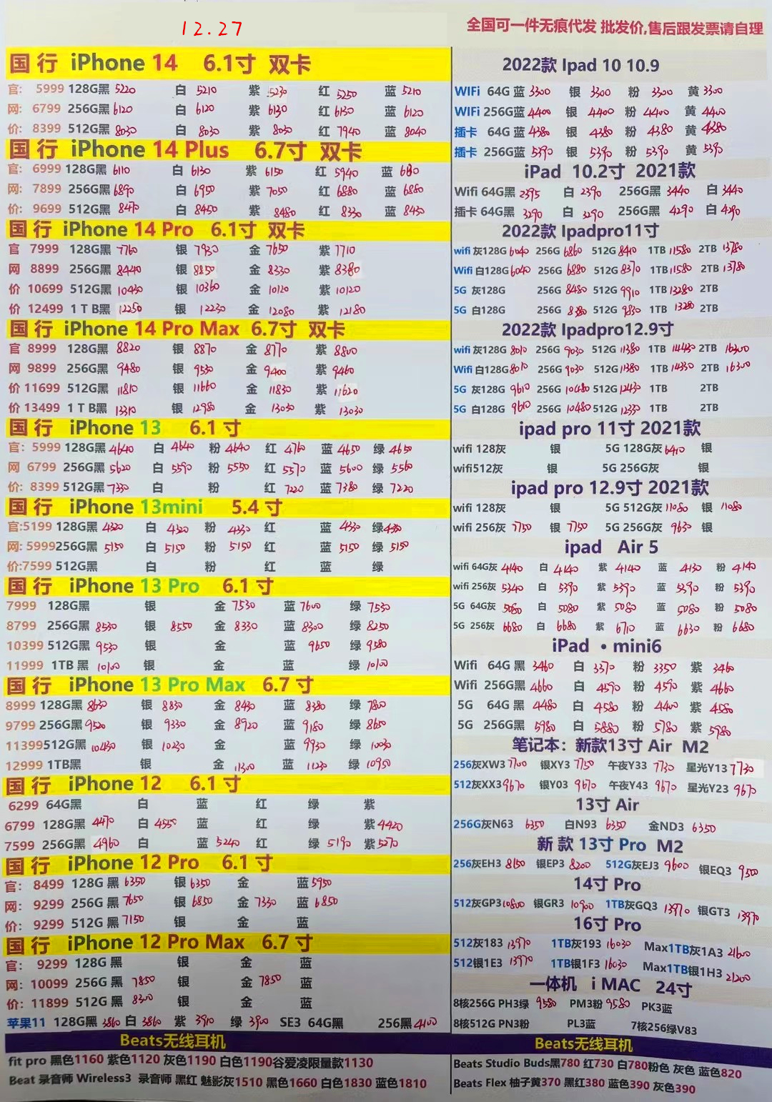2020.11.21华强北手机批发报价表,2021年10月27日华强北手机报价