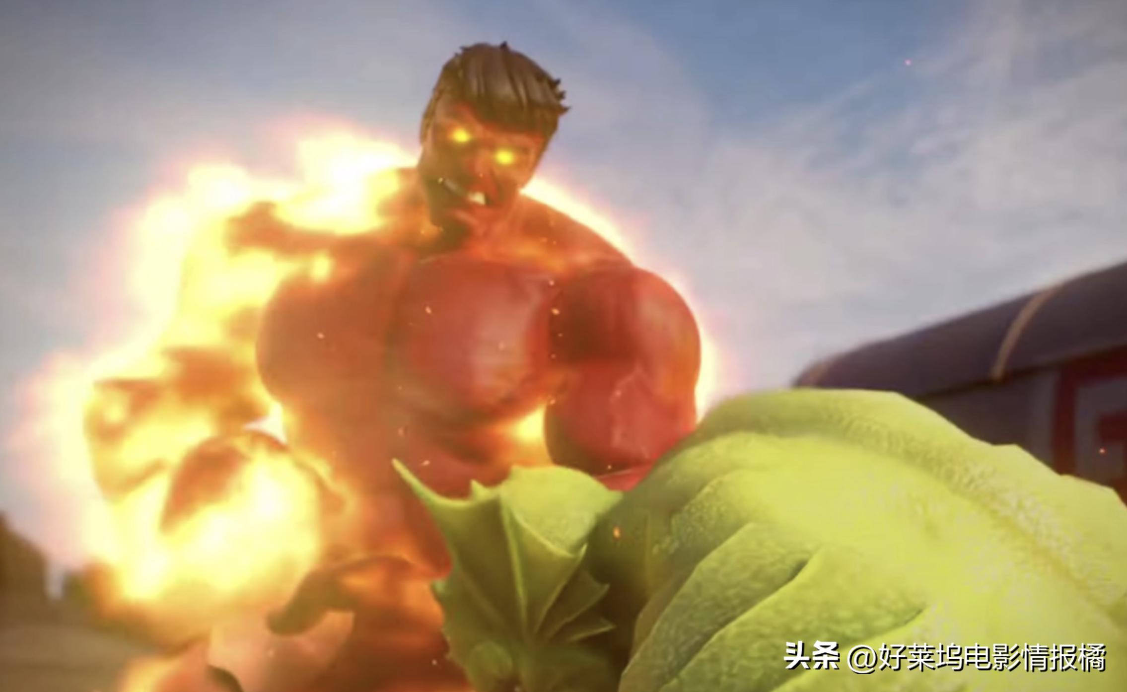 罗斯将军红浩克变身过程,罗斯vs红浩克