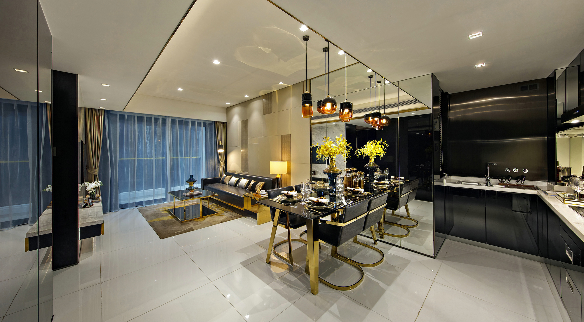 「现代设计风格」DHA香港洪德成设计-YSL精品主题风格样板房